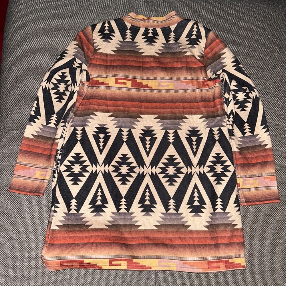 Fashion Express Aztec Geometric Western Patterned Cardigan - Picture 5 of 5
